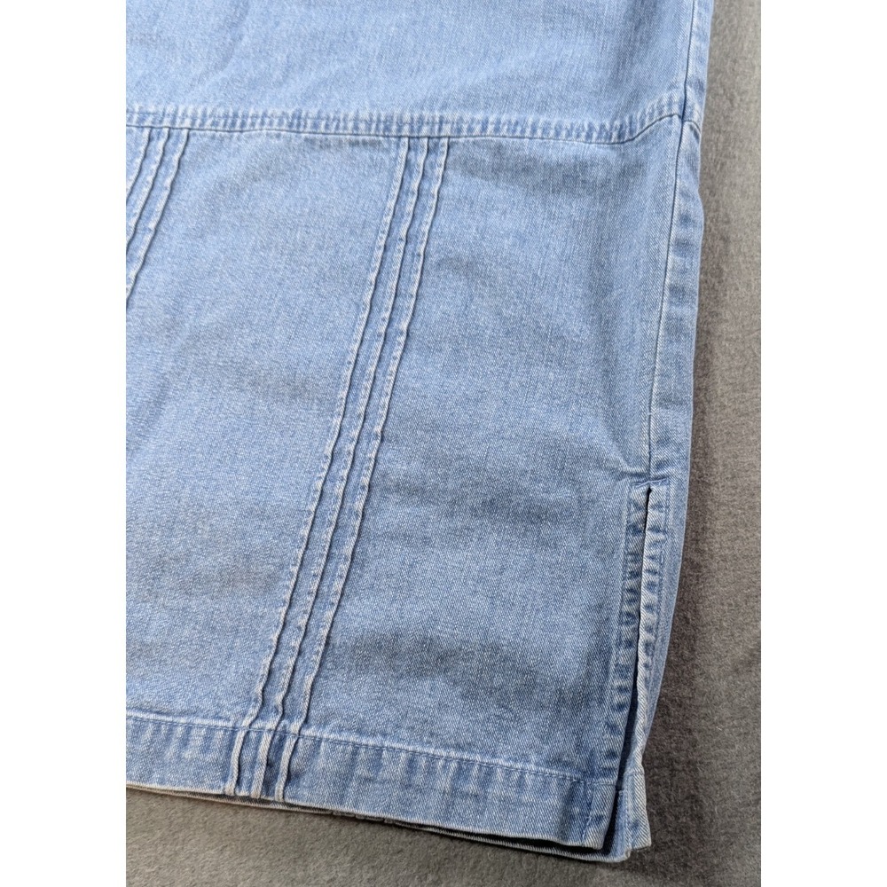 Vintage Orvis Womens 6 Denim Maxi Skirt Long Blue 100% Cotton 90s Y2K Paneled - Picture 3 of 11